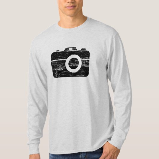 ヴィンテージのレトロのカメラ Tシャツ (正面)