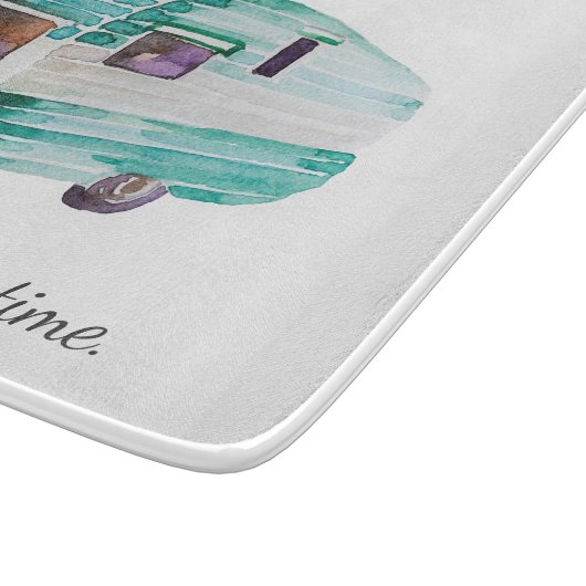 ヴィンテージのレトロのキャンピングカーのキャンプのまな板 カッティングボード (角)