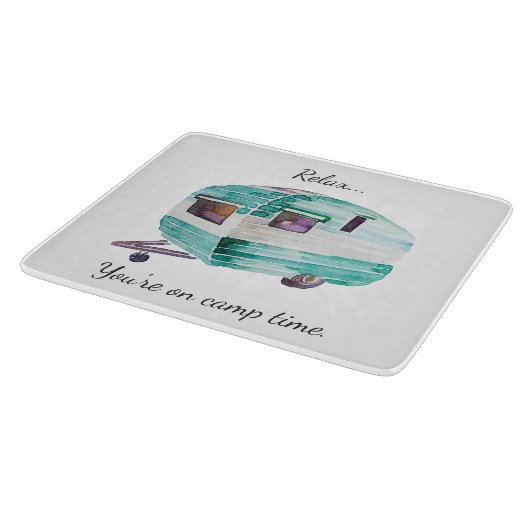 ヴィンテージのレトロのキャンピングカーのキャンプのまな板 カッティングボード (角)