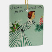 ヴィンテージのレトロのクリスマスのオーナメント セラミックオーナメント (右)