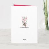 ヴィンテージのレトロのクリスマスのトナカイのカスタマイズ可能なカード シーズンカード (裏面)