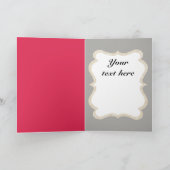 ヴィンテージのレトロのクリスマスのトナカイのカスタマイズ可能なカード シーズンカード (内部)