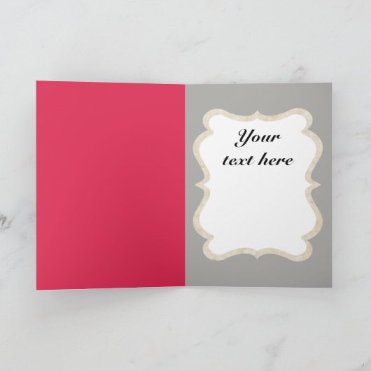 ヴィンテージのレトロのクリスマスのトナカイのカスタマイズ可能なカード シーズンカード (内部)