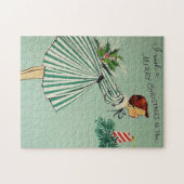 ヴィンテージのレトロのクリスマスのパズル ジグソーパズル (横)