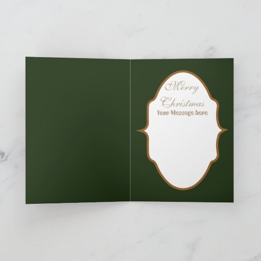 ヴィンテージのレトロのクリスマスのボスはテキスト・カードを加えます シーズンカード (内部)