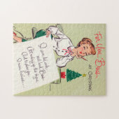 ヴィンテージのレトロのクリスマスのボスカードパズル ジグソーパズル (横)