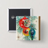 ヴィンテージのレトロのクリスマスの休日の球根ボタン 缶バッジ (正面&裏面)