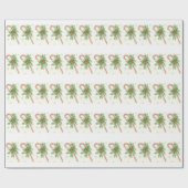 ヴィンテージのレトロのクリスマスの包装紙のキャンディ・ケーン ラッピングペーパー (フラット)