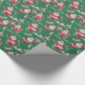 ヴィンテージのレトロのクリスマスの包装紙サンタクロース ラッピングペーパー (角)