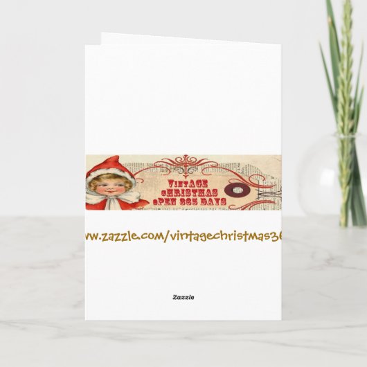 ヴィンテージのレトロのクリスマスの挨拶状 シーズンカード (裏面)