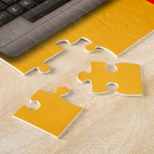 ヴィンテージのレトロのコンピュータのキーボードか。 ジグソーパズル (側面)