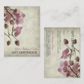 ヴィンテージのレトロのシンプルな花のギフト券 割引カード (正面/裏面)