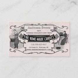 ヴィンテージのレトロのスタイル手製キャンデーの菓子 名刺
