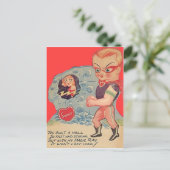 ヴィンテージのレトロのスーパーヒーローのバレンタインカード シーズンポストカード (スタンド正面)