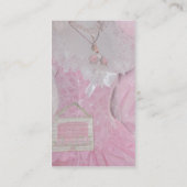 ヴィンテージのレトロのピンクの服 名刺 (裏面)