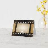 ヴィンテージのレトロのフィルムのフィルムストリップの役割の写真カード カード (黄色い花)