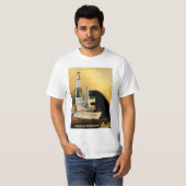 ヴィンテージのレトロのフランスのなポスター"アブサンブルジョア" Tシャツ (正面フル)