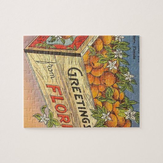 ヴィンテージのレトロのフロリダのオレンジ ジグソーパズル (横)