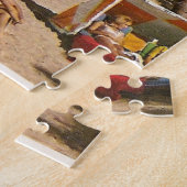 ヴィンテージのレトロのフロリダのビーチ旅行 ジグソーパズル (側面)