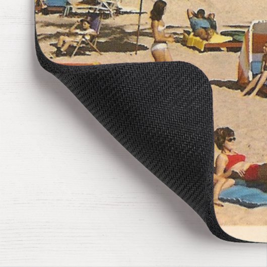 ヴィンテージのレトロのフロリダのビーチ旅行 マウスパッド (コーナー)