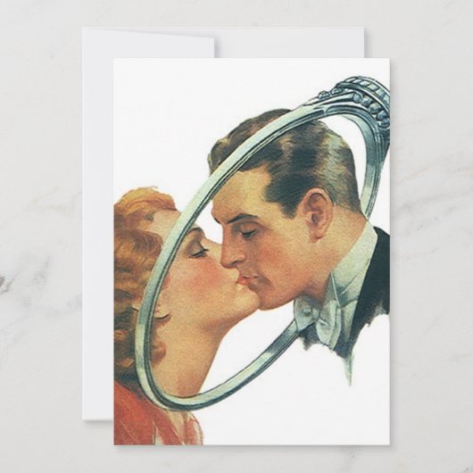 ヴィンテージのレトロのブランクの婚約の発表のパーティー 招待状 (正面)