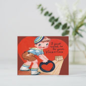 ヴィンテージのレトロのボーリングのバレンタインカード シーズンポストカード (スタンド正面)