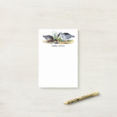 ヴィンテージのレトロのマガモのアヒルのプリントの任意名前 ポストイット (デスク上)