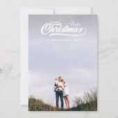 ヴィンテージのレトロのメリークリスマス シーズンカード (正面)