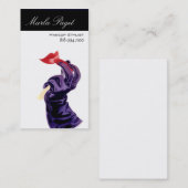 ヴィンテージのレトロのメーキャップアーティスト 名刺 (正面/裏面)