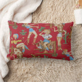 ヴィンテージのレトロのロデオの女性のカーボーイの赤いMoJoの装飾用クッション ランバークッション (ブランケット)