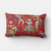 ヴィンテージのレトロのロデオの女性のカーボーイの赤いMoJoの装飾用クッション ランバークッション (裏面)