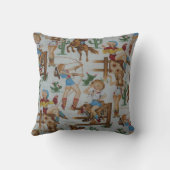 ヴィンテージのレトロのロデオの女性のカーボーイのMoJoの装飾用クッション クッション (裏面)