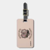 ヴィンテージのレトロのローラースケートで滑る愛スケート選手のギフト ラゲッジタグ (正面縦)