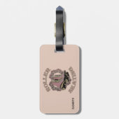 ヴィンテージのレトロのローラースケートで滑る愛スケート選手のギフト ラゲッジタグ (裏面縦)