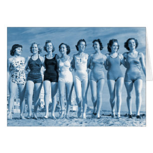 ヴィンテージのレトロの女性の低俗なサーフィンのビーチのナット