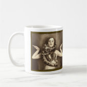 ヴィンテージのレトロの女性の余興のヘビ使い コーヒーマグカップ (左)