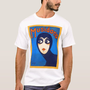 ヴィンテージのレトロの女性の劇場Musidora Jeanne Roques Tシャツ