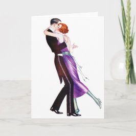 ヴィンテージのレトロの女性の女性のDecoのダンサー カード