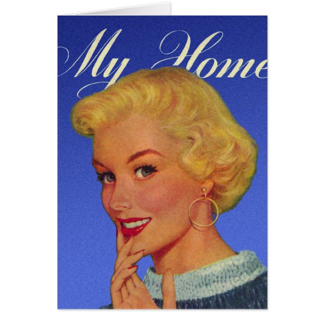 ヴィンテージのレトロの女性40sの主婦私の家 (正面)