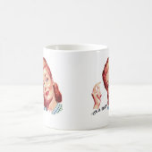 ヴィンテージのレトロの女性50sの女性の広告それはスナップです! コーヒーマグカップ (中央)