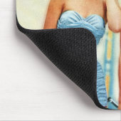 ヴィンテージのレトロの女性60sの水着はサーフします! マウスパッド (コーナー)