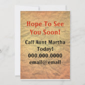 ヴィンテージのレトロの家族会の招待状 招待状 (裏面)