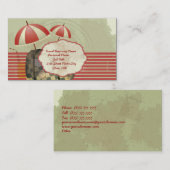 ヴィンテージのレトロの旅行会社の名刺 名刺 (正面/裏面)