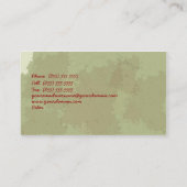 ヴィンテージのレトロの旅行会社の名刺 名刺 (裏面)