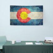 ヴィンテージのレトロの汚い一見を用いるコロラド州の州の旗 横断幕 (トレードショー)