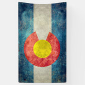 ヴィンテージのレトロの汚い一見を用いるコロラド州の州の旗 横断幕 (縦)