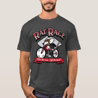 ヴィンテージのレトロの漫画のオートバイ"熾烈な競争" Tシャツ