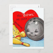 ヴィンテージのレトロの芸術のバレンタインデー シーズンポストカード (正面/裏面)