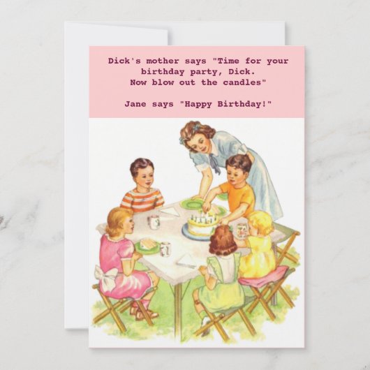 ヴィンテージのレトロの誕生日のパーティの招待状 招待状 (正面)