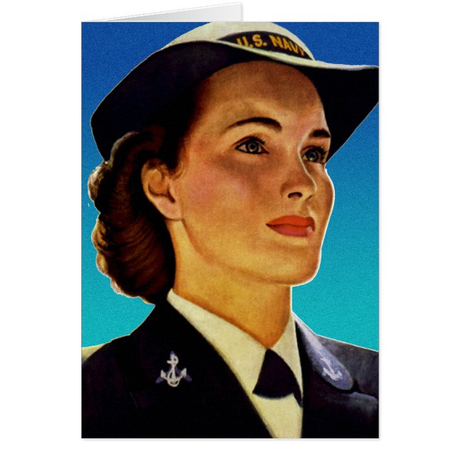 ヴィンテージのレトロの軍の女性の波海軍 (正面)